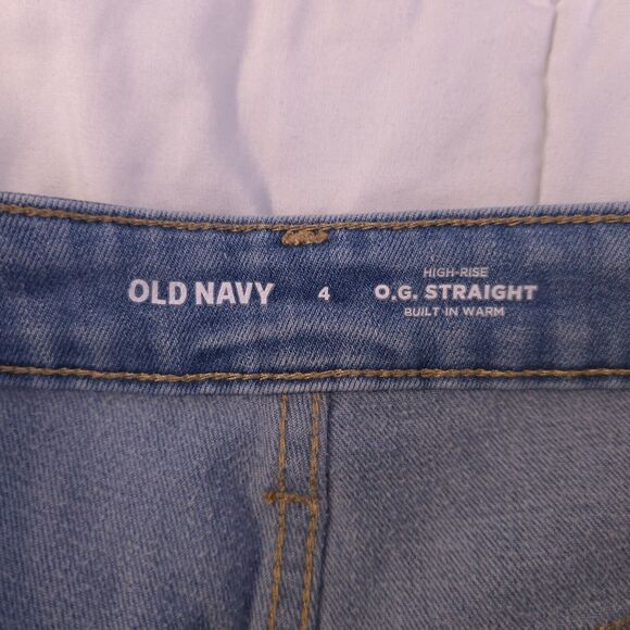 Old Navy High Rise Curvy O.G. Straight Smooth Pockets Jeans Womens Size 4 Denim - Picture 5 of 6